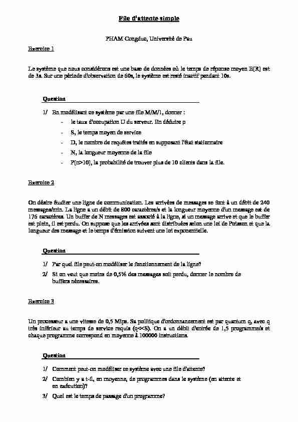 [PDF] File dattente simple - Congduc Phams