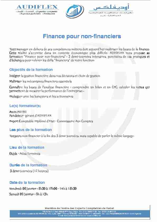 [PDF] Finance pour non-financiers - AUDIFLEX