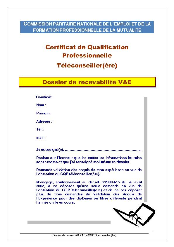 Certificat de Qualification Professionnelle Téléconseiller(ère