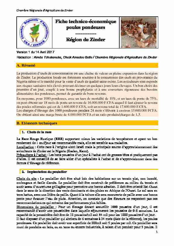 [PDF] poules pondeuses - RECA-Niger