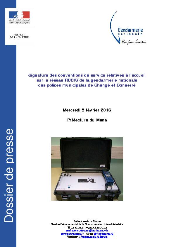 [PDF] Dossier de presse - La préfecture de la Sarthe