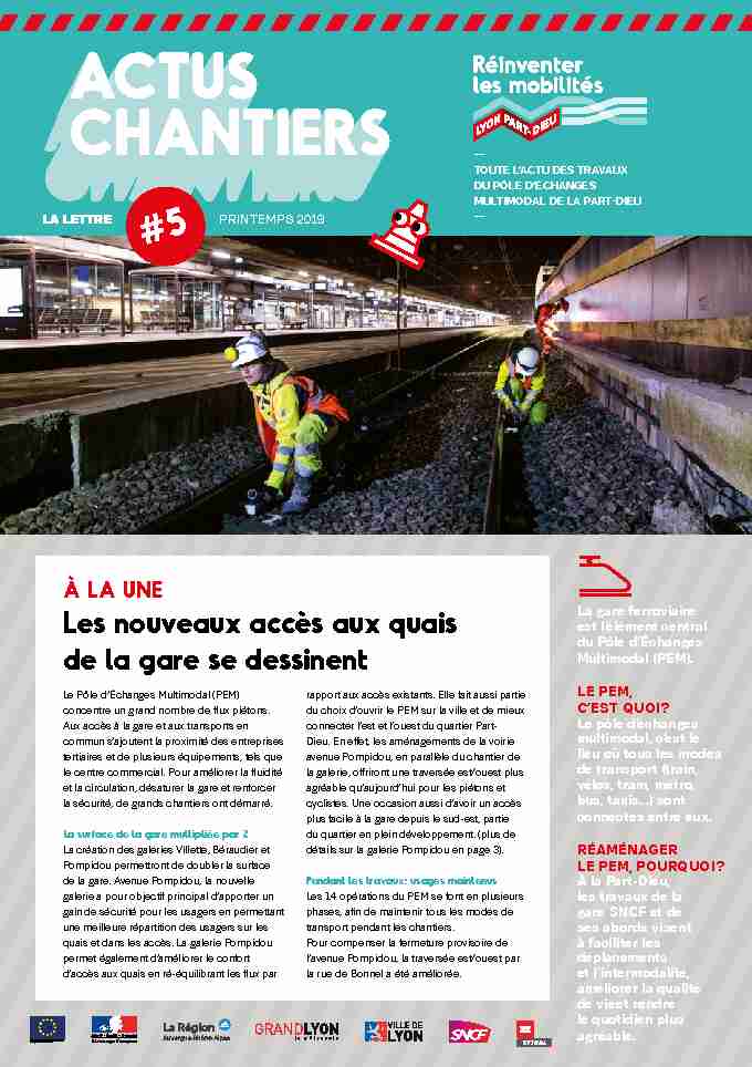 [PDF] Les nouveaux accès aux quais de la gare se  - Lyon Part-Dieu