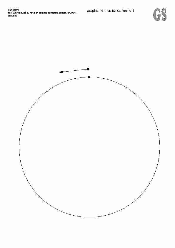 graphisme : les ronds feuille 1