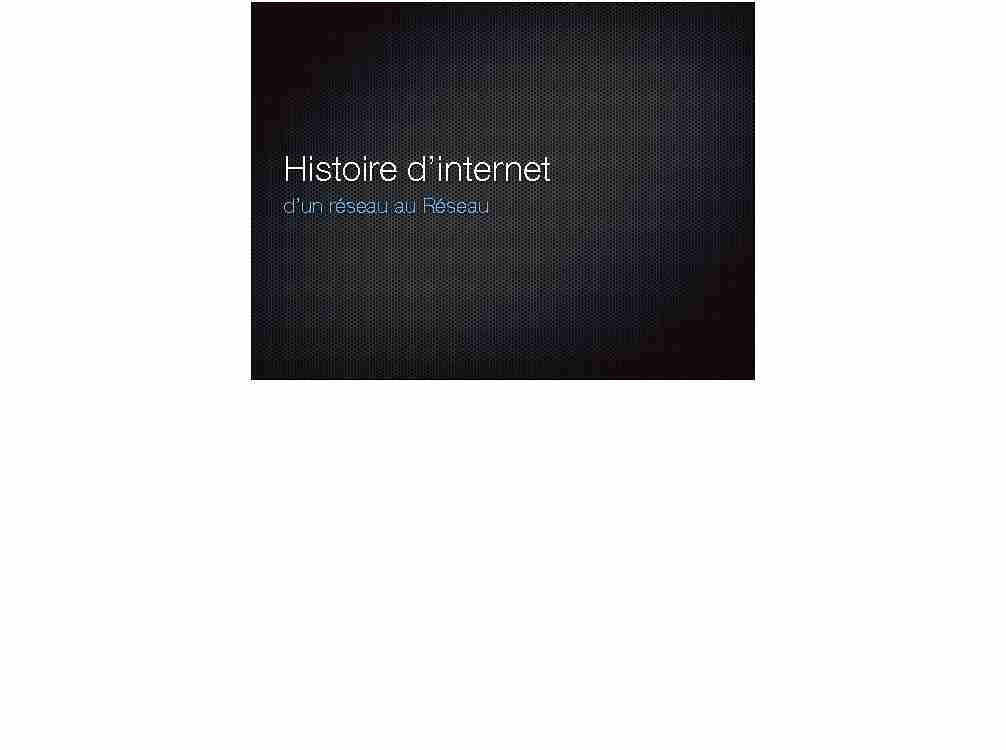 Histoire dinternet