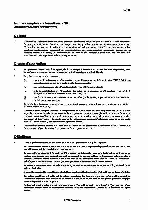 [PDF] IAS 16 – Immobilisations corporelles - Tunisian-IFRS-Group