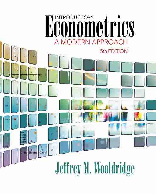 [PDF] Introductory Econometrics: A Modern Approach