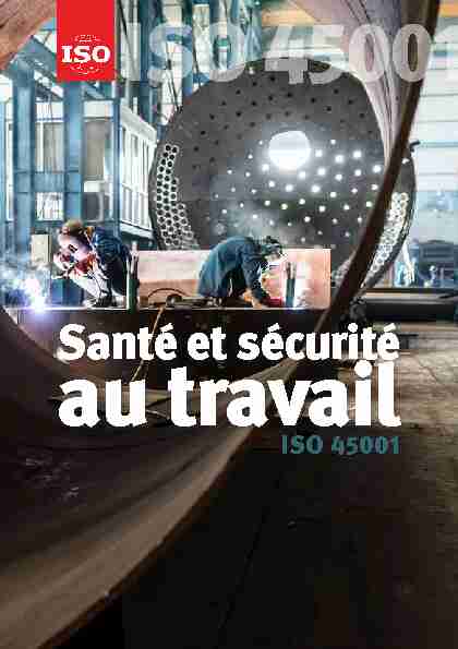 [PDF] ISO 45001 - Santé et sécurité au travail