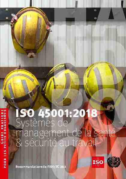 ISO 45001 - Systèmes de management de la santé & sécurité au