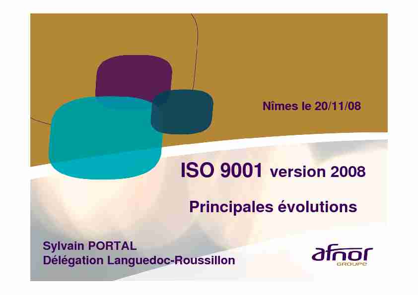 [PDF] ISO 9001 version 2008 Principales évolutions - QUALIBLOG