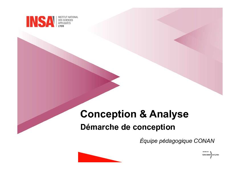 Conception & Analyse