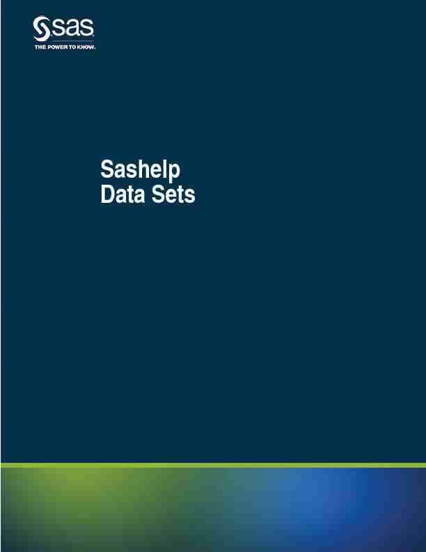 SAS Help Data Sets