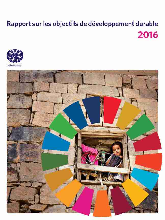 [PDF] Rapport sur les objectifs de développement durable 2016 - UNSD
