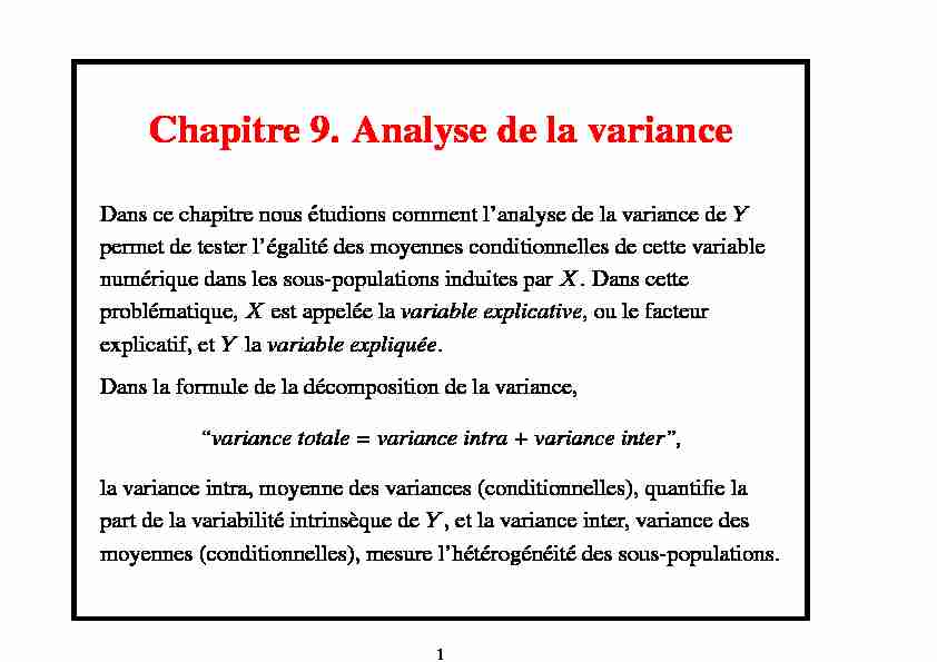 [PDF] Chapitre 9 Analyse de la variance