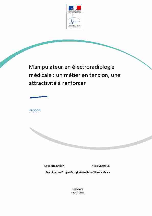 [PDF] Manipulateur en électroradiologie médicale - Inspection générale