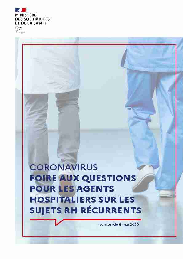CORONAVIRUS FOIRE AUX QUESTIONS POUR LES AGENTS