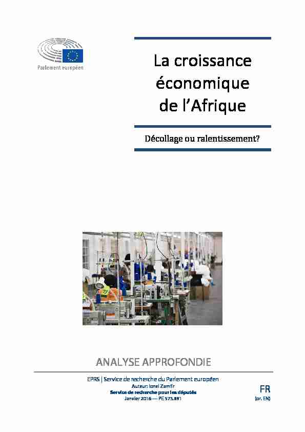 La croissance économique de lAfrique