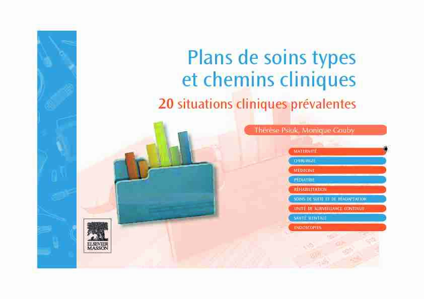 [PDF] Plans de soins types et chemins cliniques - EM consulte