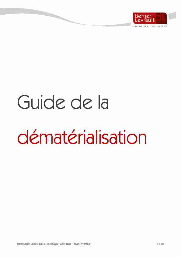 [PDF] Guide de la dématérialisation - Berger-Levrault