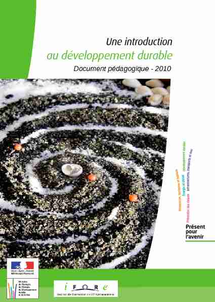[PDF] au développement durable - Temis