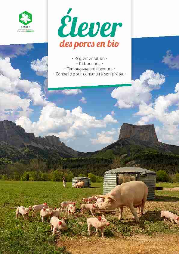 [PDF] des porcs en bio - Produire Bio