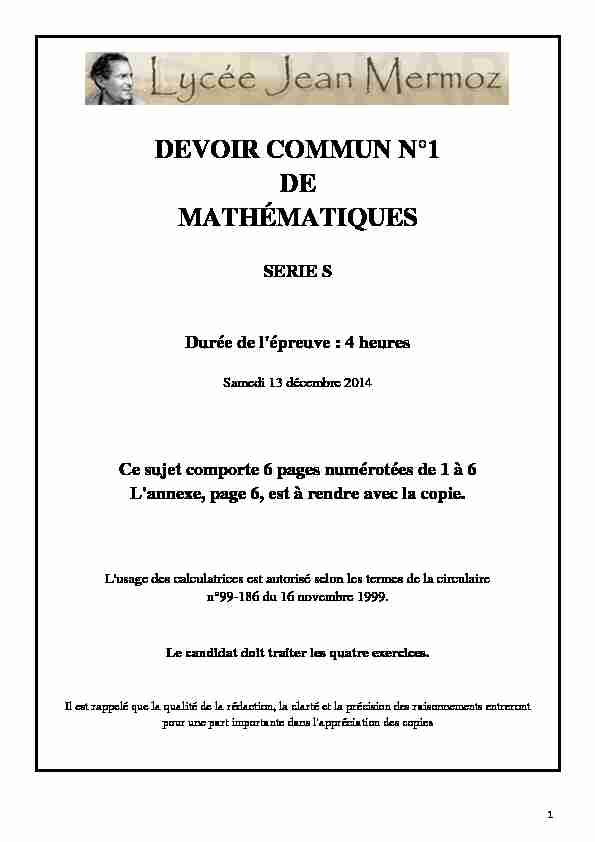 [PDF] DEVOIR COMMUN N°1 DE MATHÉMATIQUES