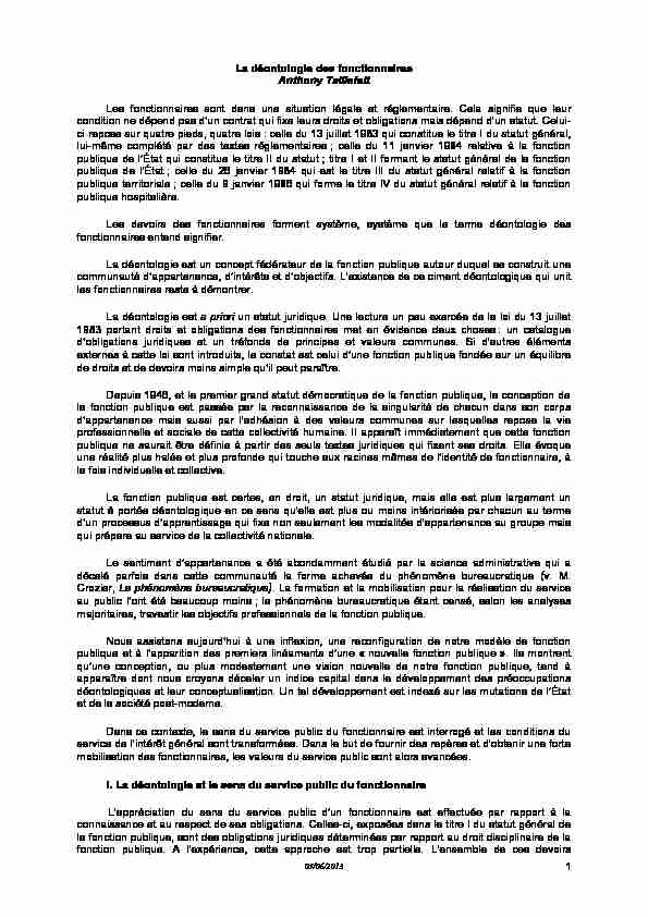 [PDF] A-Taillefait-Les devoirs du fonctionnairepdf - Centre Alain Savary