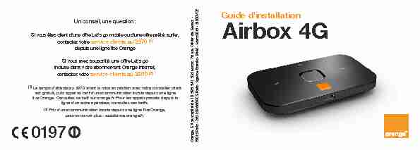 [PDF] Airbox 4G - Assistance Orange