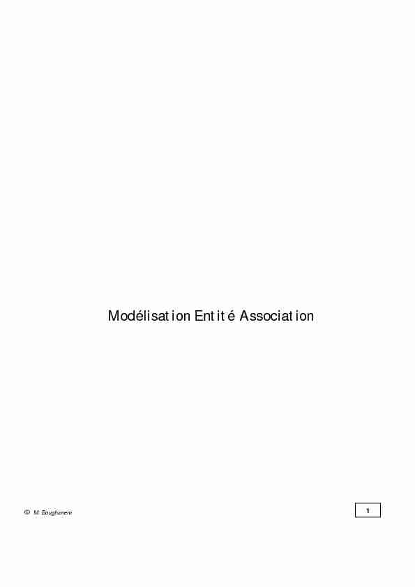 [PDF] Modélisation Entité Association