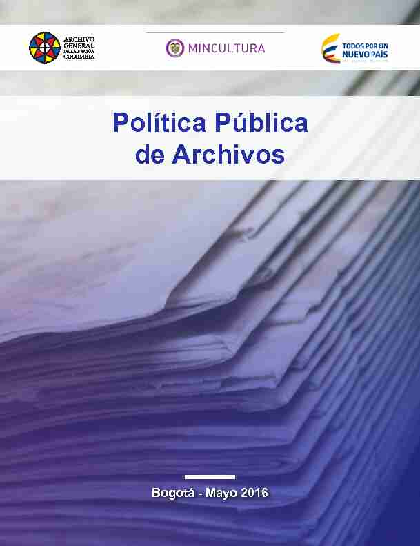Política Pública de Archivos
