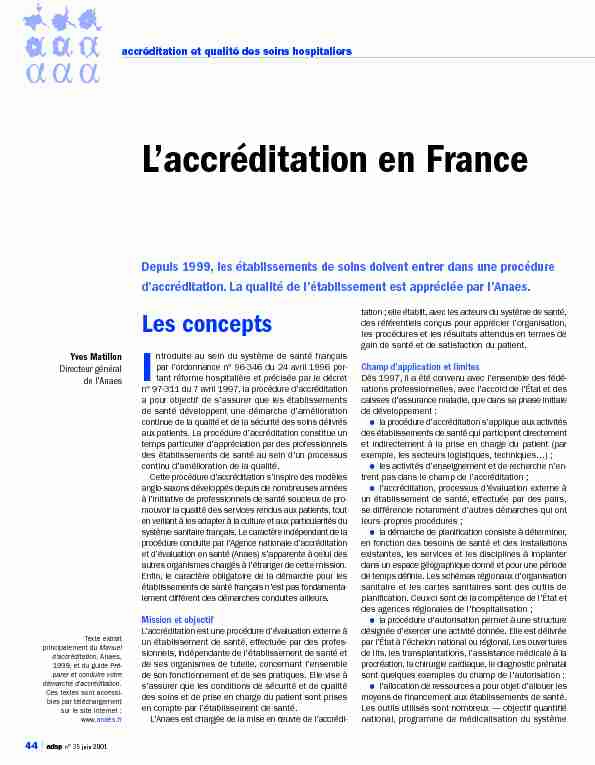 Laccréditation en France