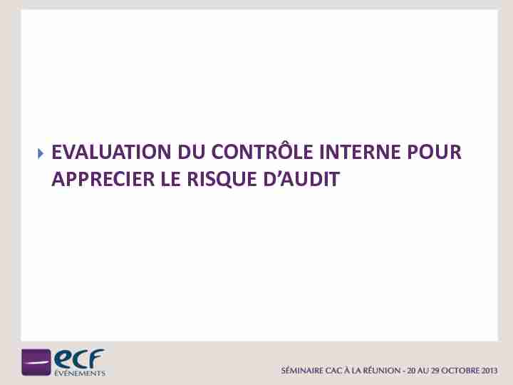 [PDF] Le contrôle interne - ECF