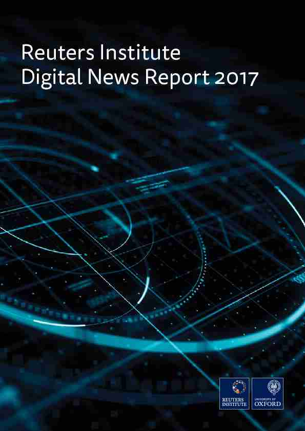 [PDF] Reuters Institute Digital News Report 2017