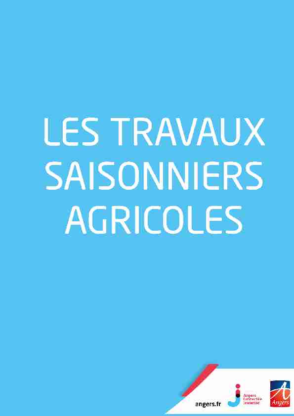 TRAVAUX SAISONNIERS AGRICOLES