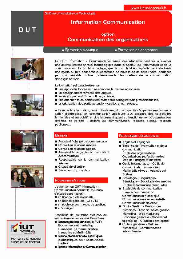 Information Communication D U T - univ-paris8fr