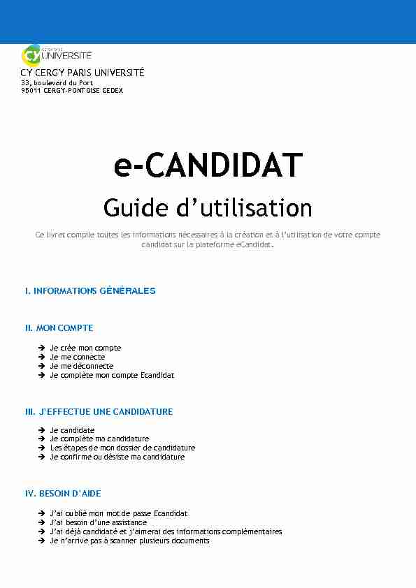 Guide dutilisation ecandidat
