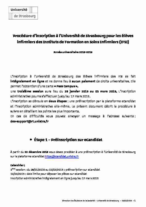 [PDF] IFSI - Université de Strasbourg