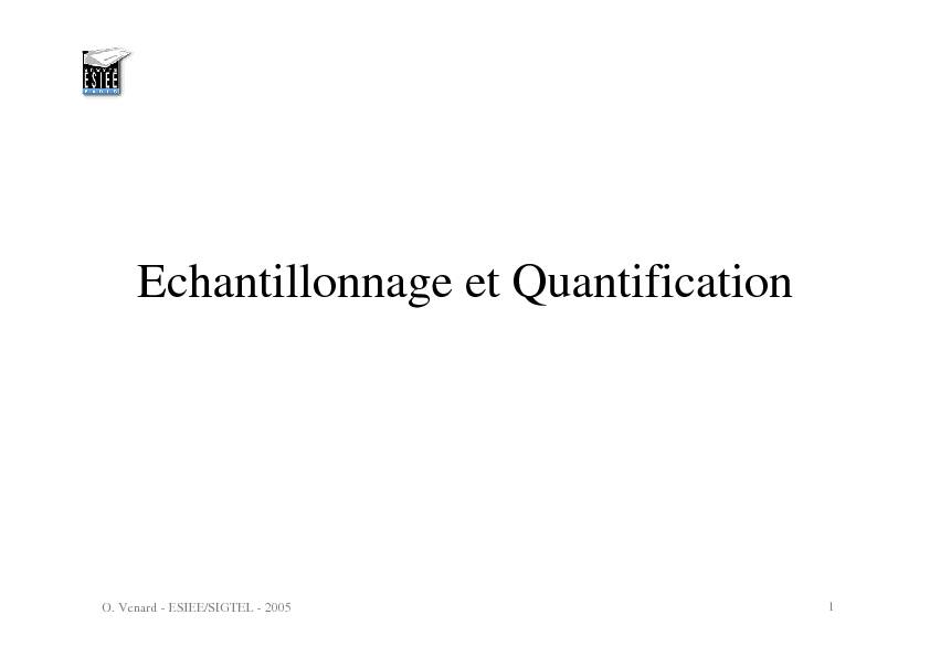 [PDF] Echantillonnage et Quantification - FR
