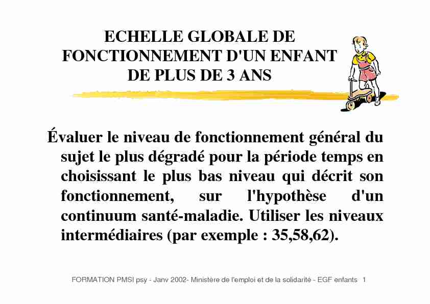 [PDF] ECHELLE GLOBALE DE FONCTIONNEMENT DUN ENFANT  - ATIH