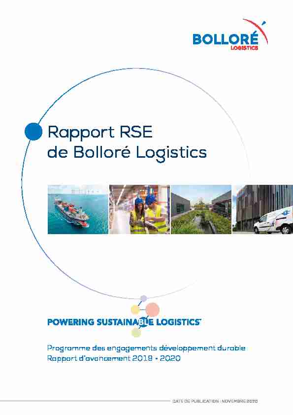 Rapport RSE de Bolloré Logistics