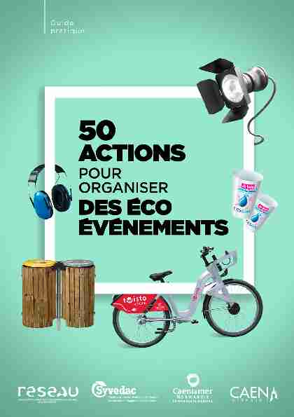 cinquante actions pour organiser des éco-événements
