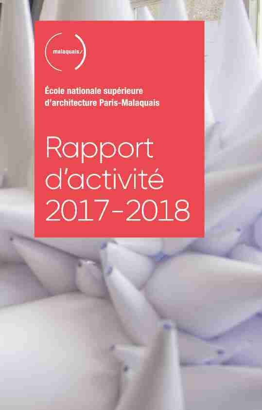 Rapport dactivité 2017-2018