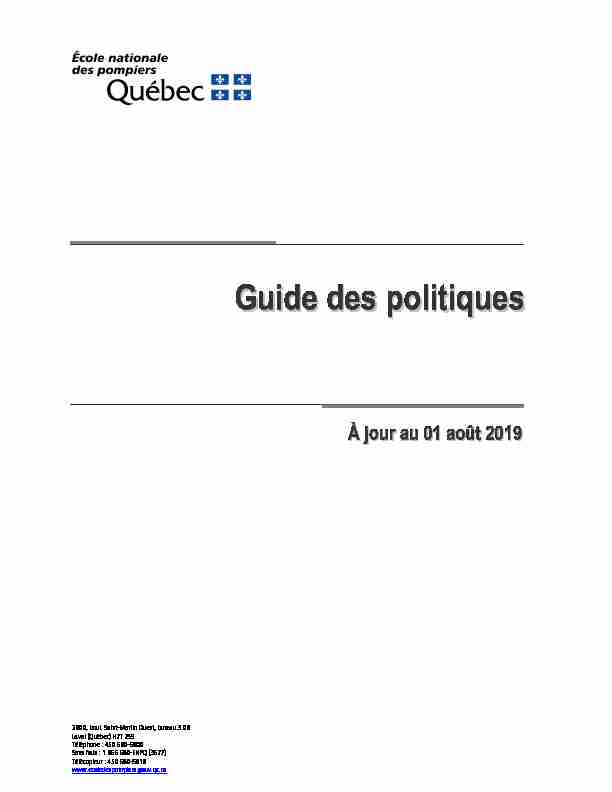 Guide des politiques
