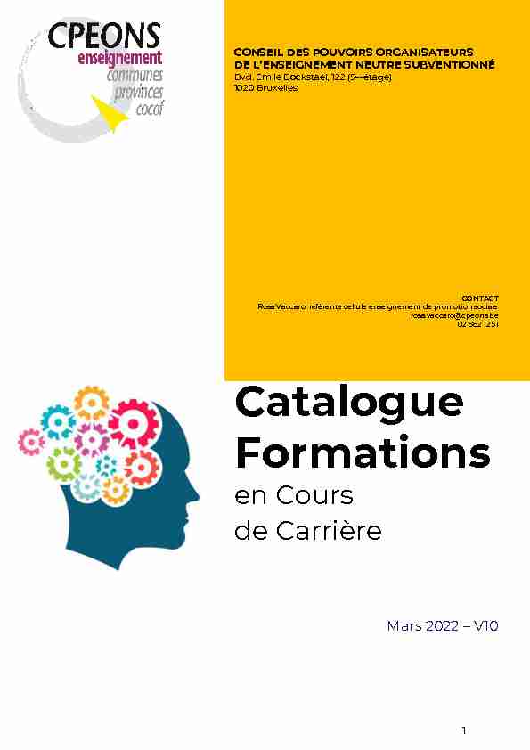 Catalogue Formations