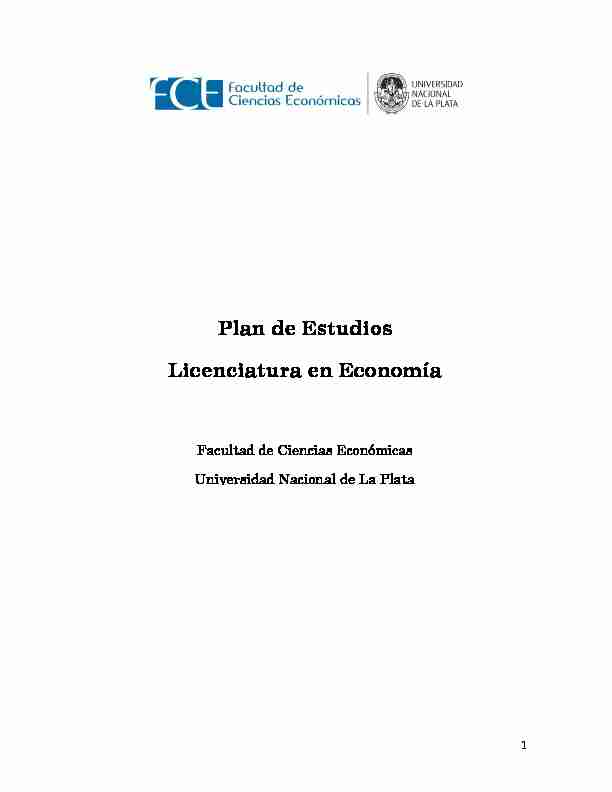 [PDF] Plan de Estudios Licenciatura en Economía - Facultad de Ciencias
