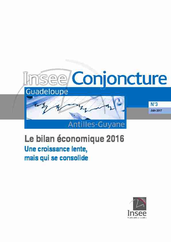 Bilan Economique 2016 Guadeloupe