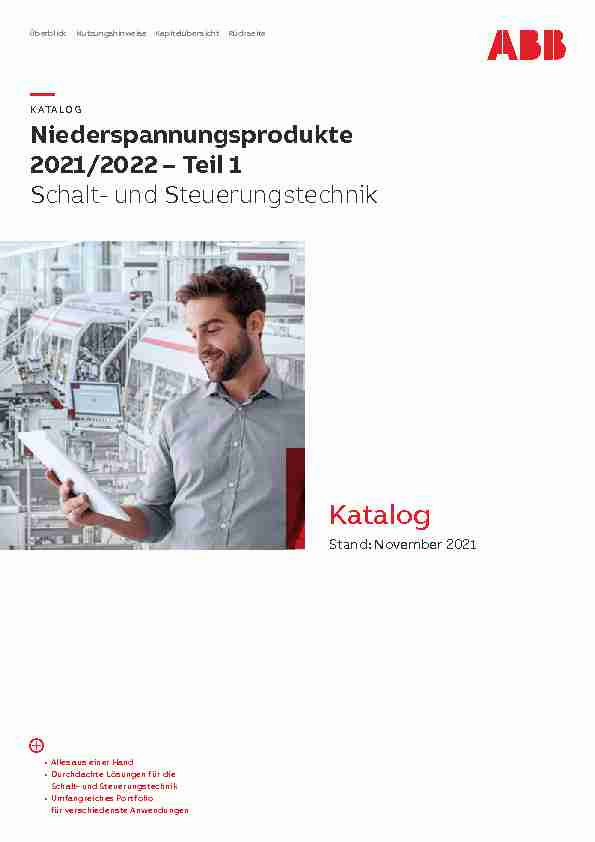 ABB Katalog Niederspannungsprodukte Teil 1 2021-2022 - Stand
