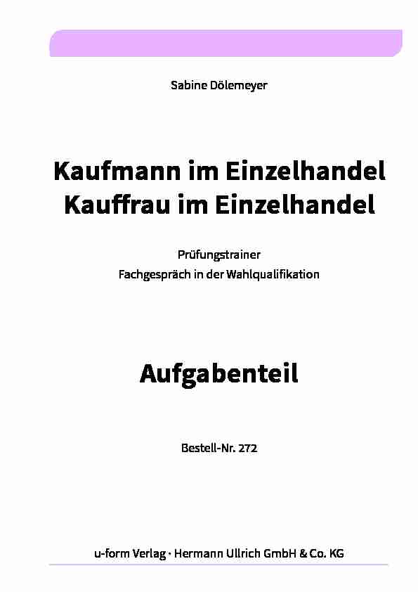 [PDF] Kaufmann im Einzelhandel Kauffrau im  - U-Form Verlag