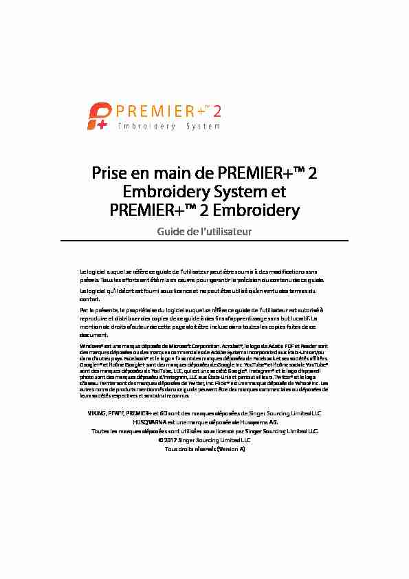 [PDF] Ajuster des broderies - PREMIER ™ 2 Embroidery System