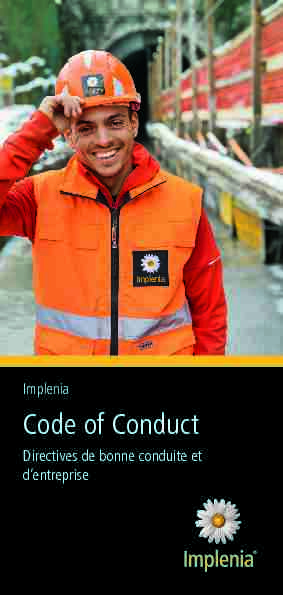 Implenia - Code of Conduct