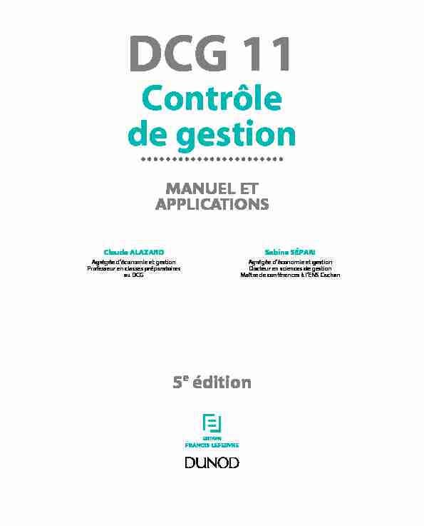 [PDF] Contrôle de gestion - Dunod
